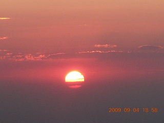 Blythe (BLH) fly-in - sunset through storm clouds