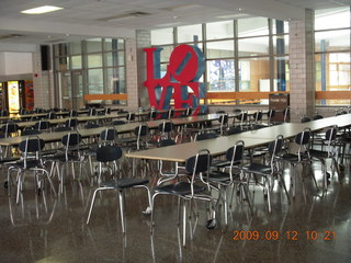 aerial - Philadelphia skyline at cloudy dawn