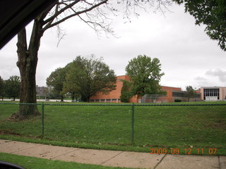 aerial - Philadelphia skyline at cloudy dawn