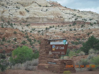 Escalante - Calf Creek trail - sign
