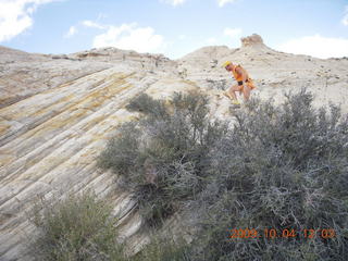 Escalante to Kodachrome - Adam on slickrock
