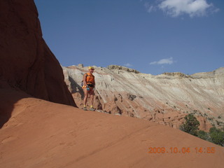 Escalante to Kodachrome - Adam on slickrock