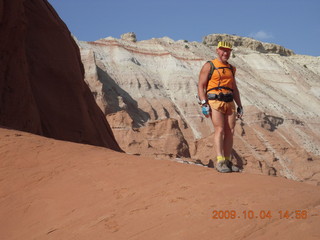 Escalante to Kodachrome - Adam on slickrock