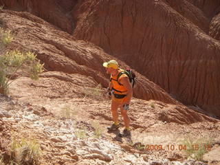 Zion National Park - Angels Landing hike - Adam climbing at the top
