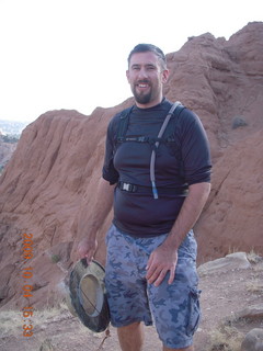 Escalante to Kodachrome - Panorama trail - Cool Cave area - Adam climbing