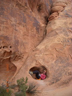 1127 71c. Arches National Park - Devils Garden hike - Adam in rock