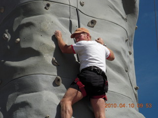 Gila Bend (E63) fly in - Adam climbing 'plastic pigs's nose' rocks