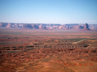 aerial - north of Monument Valley