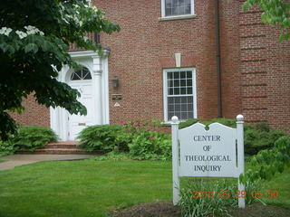walk to Princeton campus - theological inquiry sign