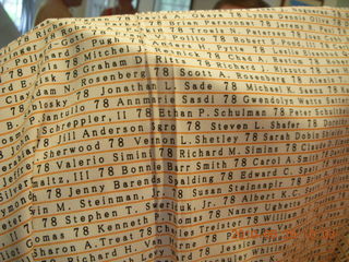 Princeton reunions - Class of 1978 names on jacket