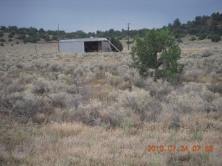 Grand Canyon Caverns (L37) trip - Adam running on Route 66