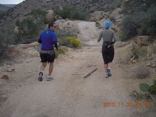 Dave and Elizabeth running at Bagdad