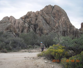 Elizabeth and Dave running at Bagdad - back