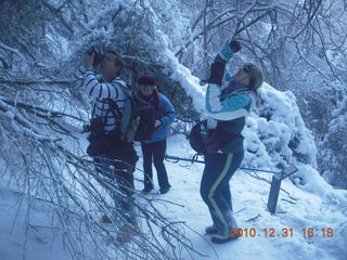86 7ex. Zion National Park trip - Weeping Rock path - Luiz and Sheri