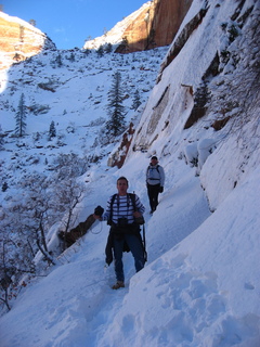 1385 7ex. Zion National Park trip - Sheri's pictures - Hidden Canyon hike - Luiz and Adam