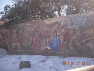 Prescott hike with Verna - library mural