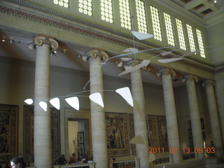 blurry Philadelphia lights from flight