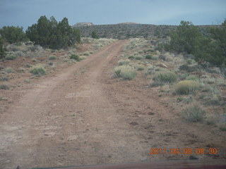 dirt road drive to Anticline Overlook