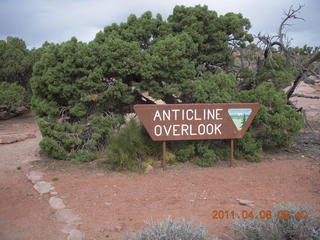dirt road drive to Anticline Overlook - Rodeo seen from below - looks tough