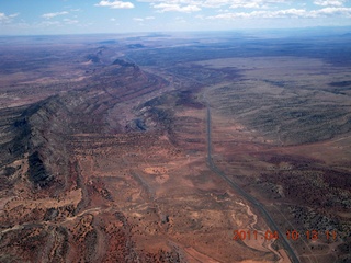 aerial - volcano near Flagstaff at dawn