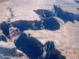 aerial - Page to Flagstaff - Little Colorado River canyon