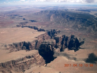 aerial - Page to Flagstaff - Little Colorado River canyon