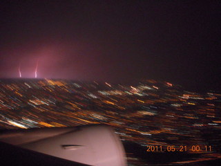 India - flight into Chennai (Madras, MAA) + lightning