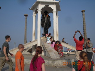 India - afternoon group in Puducherry (Pondicherry)  - littering sign