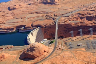 Ruhil pictures - aerial - Lake Powell - Glen Canyon Dam