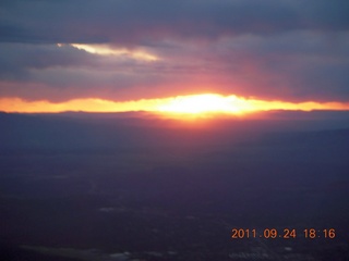 Moab trip - sunset at Canyonlands visitor center