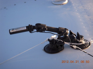 Vulture Mine airstrip - movie camera on wing