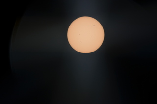 transit of Venus - Howard's pictures - the sun and Venus through a real telescope near sunset