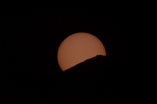 transit of Venus - Howard's pictures - sunset through a real telescope