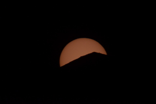 transit of Venus - Howard's pictures - sunset through a real telescope