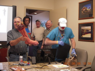 Musketeers meeting - Mike (with `broken' leg), Martha, Bob, Danny, Dana