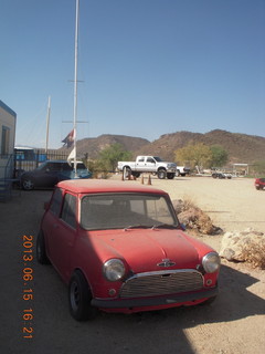 Sean's new boat - Kristina II - cute boat store with Austin Mini