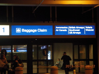 blue signs at Phoenix Sky Harbor Airport