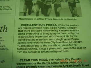 213 8f8. Kenya - Nairobi Airport - proud of their runners
