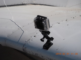 my new GoPro rig on my left wing