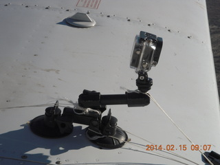 my GoPro on my left wing - back to suction cups