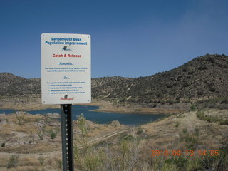 Bagdad hike (my old running loop) - fishing sign