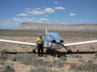 1416 8me. Adam and N8377W with cover at Sand Wash