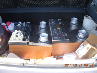 my ReVox tape decks in my trunk