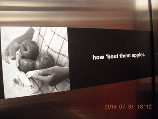 43 8px. sign in hotel elevator