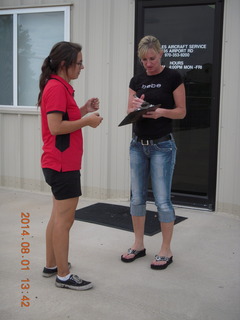 35 8q1. Stacey and Linda at beegles