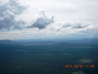 218 8q2. aerial - clouds over mountains near Flagstaff