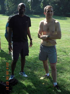 Eric L's pictures - Cheltenham XC - Curtis Arboretum - finish line - Mike G and Josh G