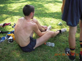 Eric L's pictures - Cheltenham XC - Curtis Arboretum - finish line - Mike G and Josh G