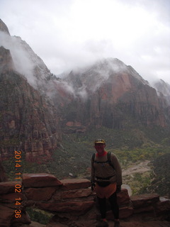 311 8t2. Zion National Park - down from Angels Landing - Adam