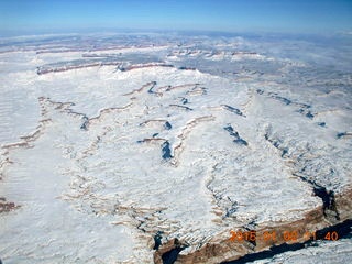 26 8v2. aerial - snow around Cataract Canyon